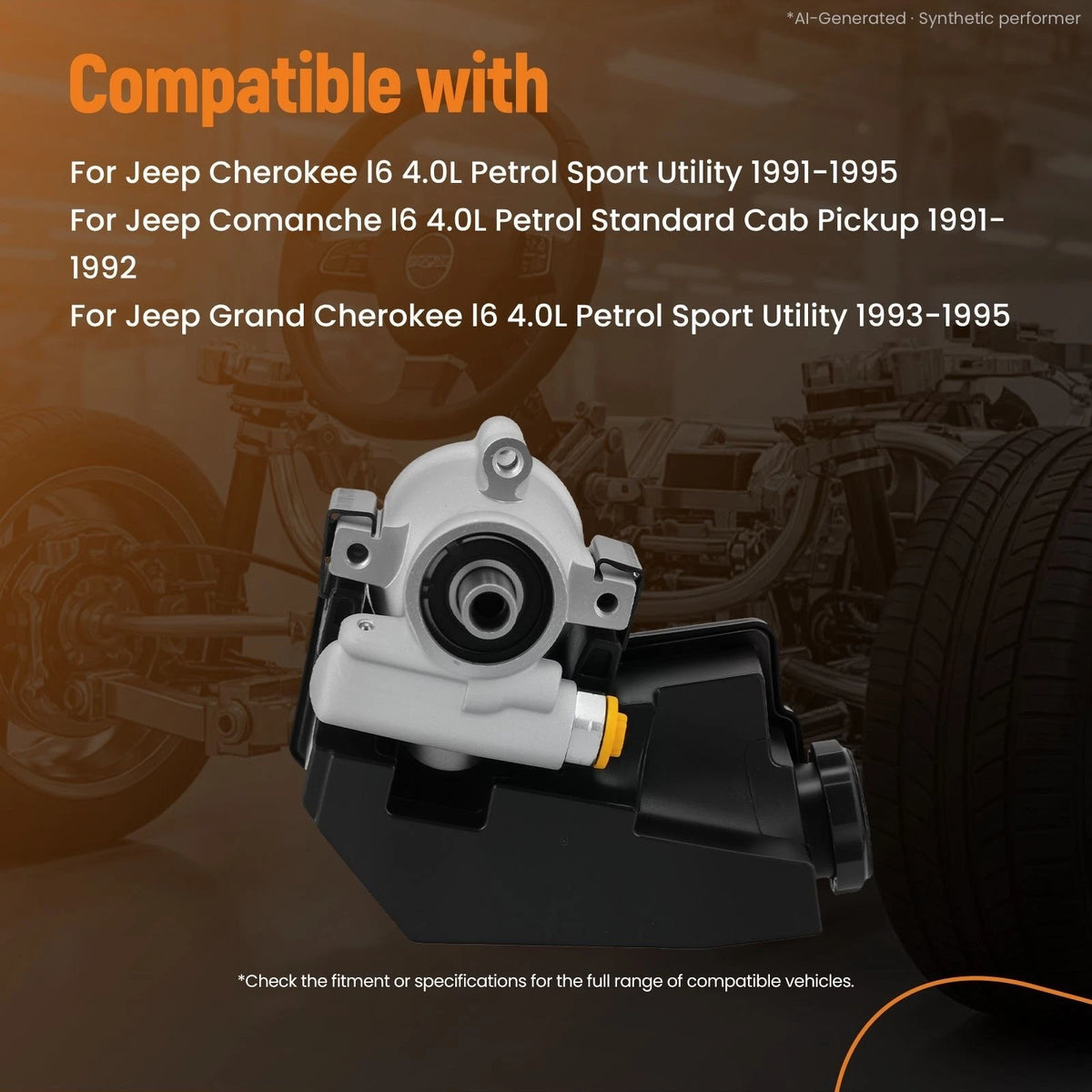 Power Steering Pump for Jeep Grand Cherokee Comanche L6 4.0L (1993–2004) 2038606F