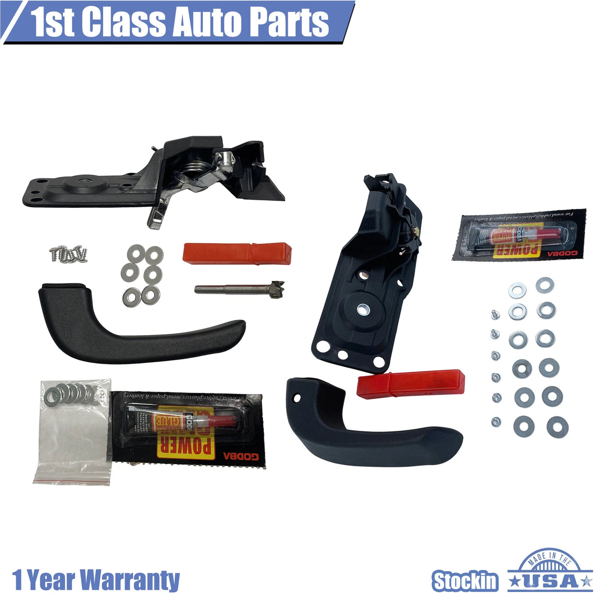 Interior Door Handle Repair Kit Left & Right for Chevy Silverado GMC Sierra (2007–2014)