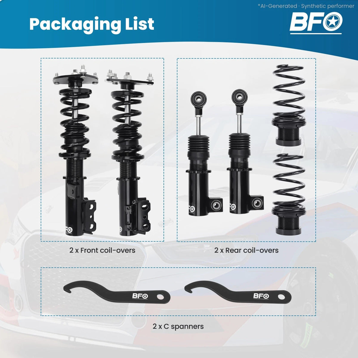 Coilovers Lowering Kit for Hyundai Veloster (2013–2015) Adjustable Shock Absorber