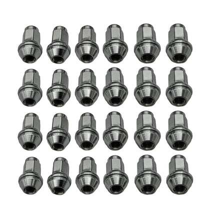 24Pcs Chrome Steel Lug Nuts 14x2 for Ford F-150, Expedition (2004–2014)
