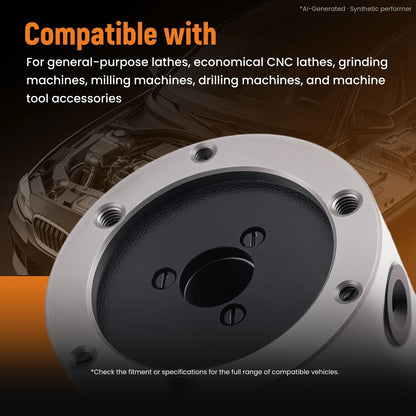 3 Jaw Self Centering Lathe Chuck for K11-100 (100mm) - Silver, 0.05mm