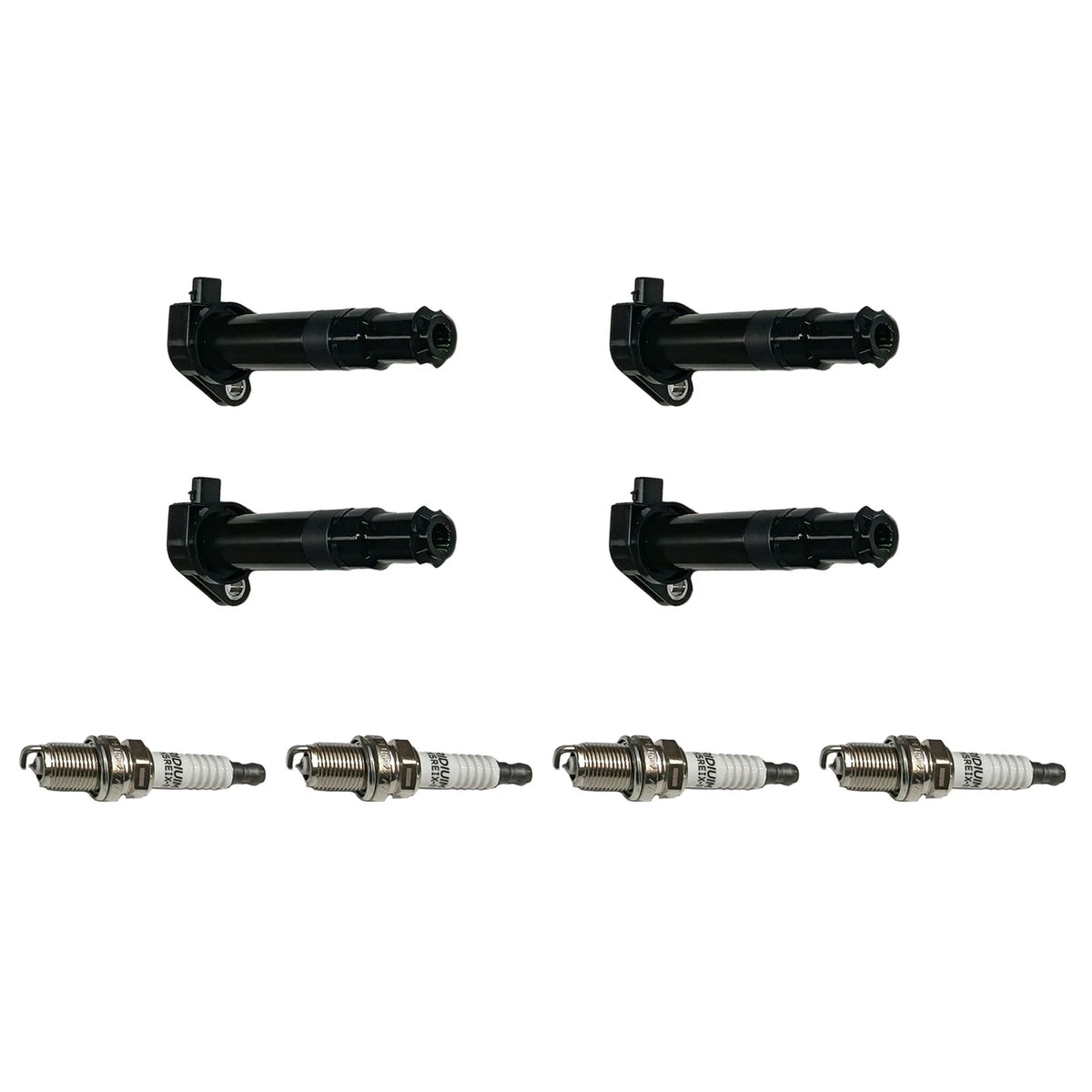 Set of 4 Ignition Coils & Spark Plugs for Hyundai Accent, Kia Rio (2006–2011) UF499
