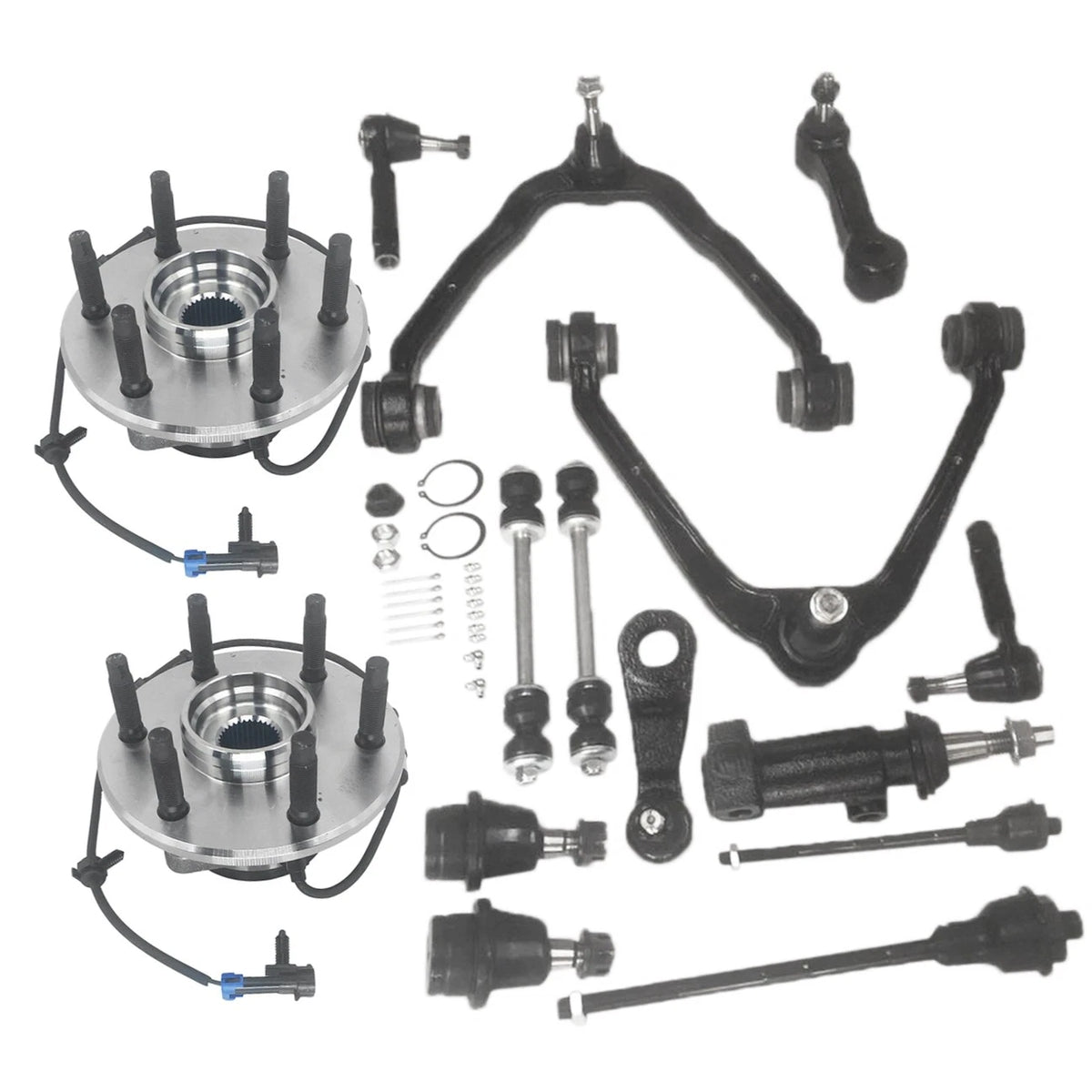 Wheel Bearing & Hub Suspension Control Arm for Chevy Silverado 1500 GMC Sierra (2007–2018)