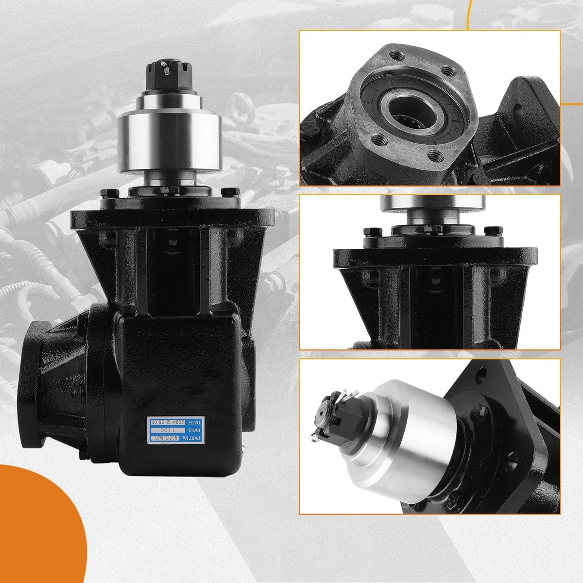 Gearbox 1:1.93 Speed Ratio for Skid Steer Rotary Cutters (w/ Motor Mount 251390)
