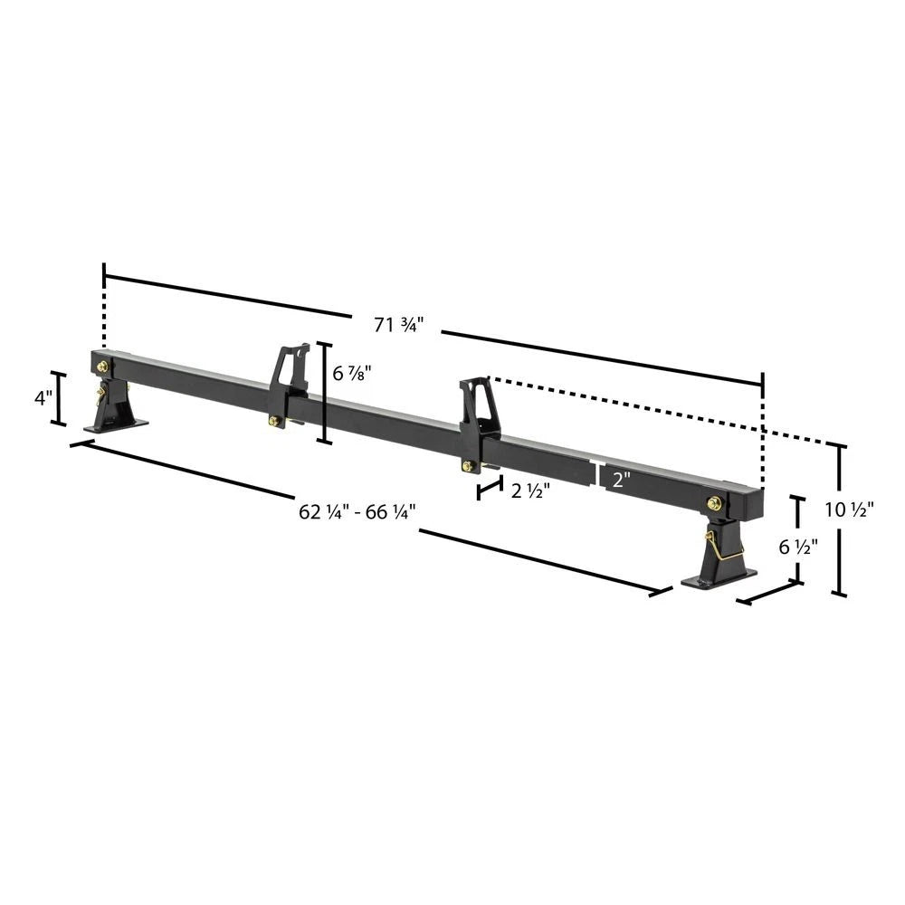 2X Rear Bar for Universal Steel Truck Bed (Pack of 2)