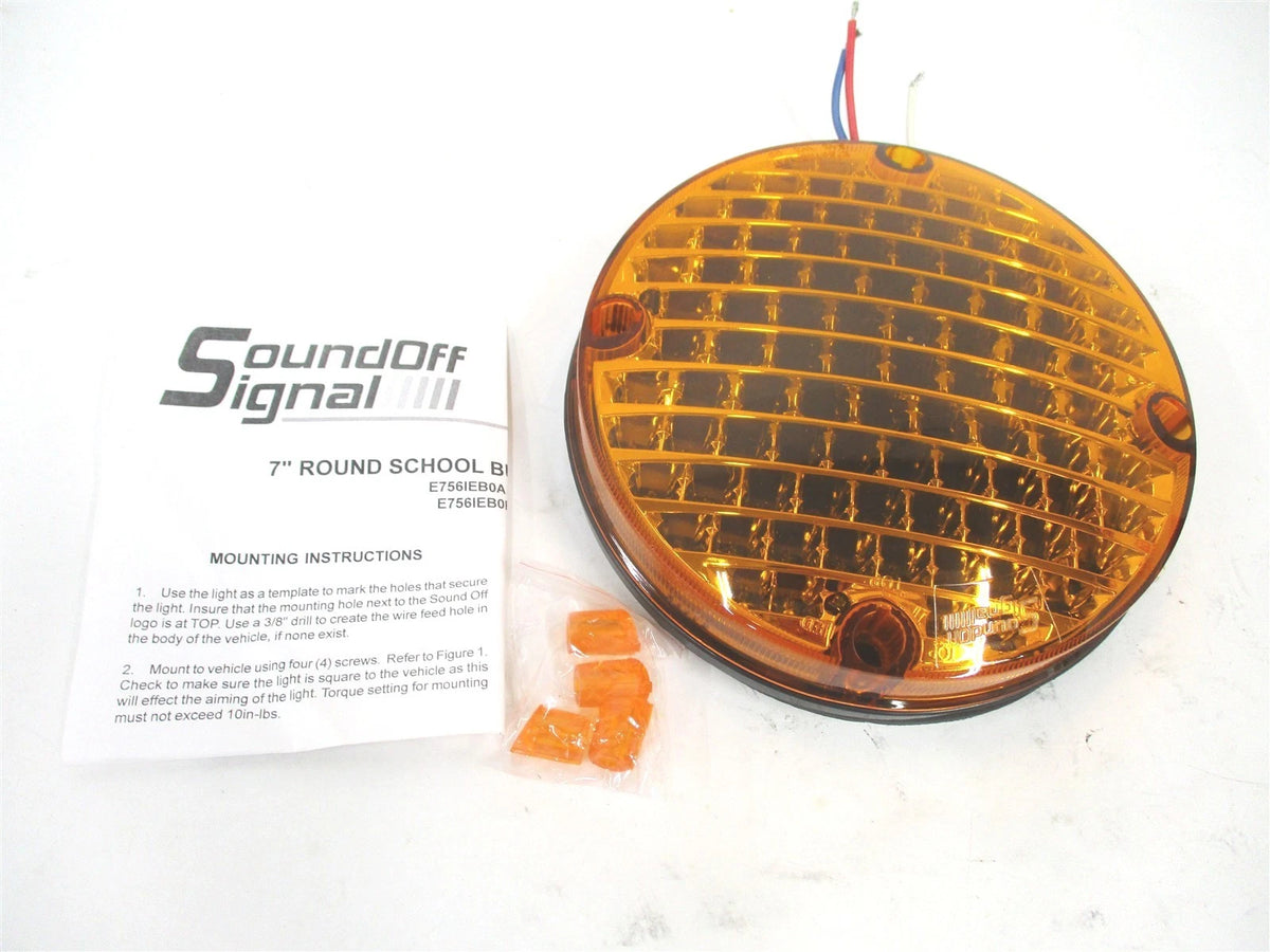 7" Round LED Strobe Light for School Bus (E756IEB0A-RD)