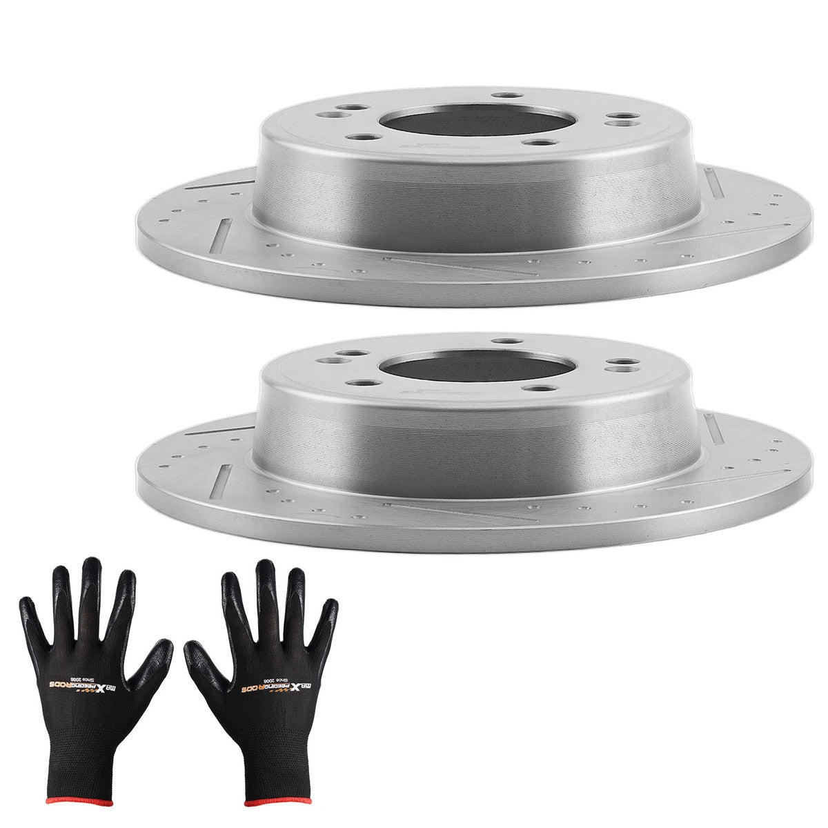 Rear Brake Rotors Kit for Hyundai Elantra Coupe (2013–2014) Kia Forte (2014–2024)