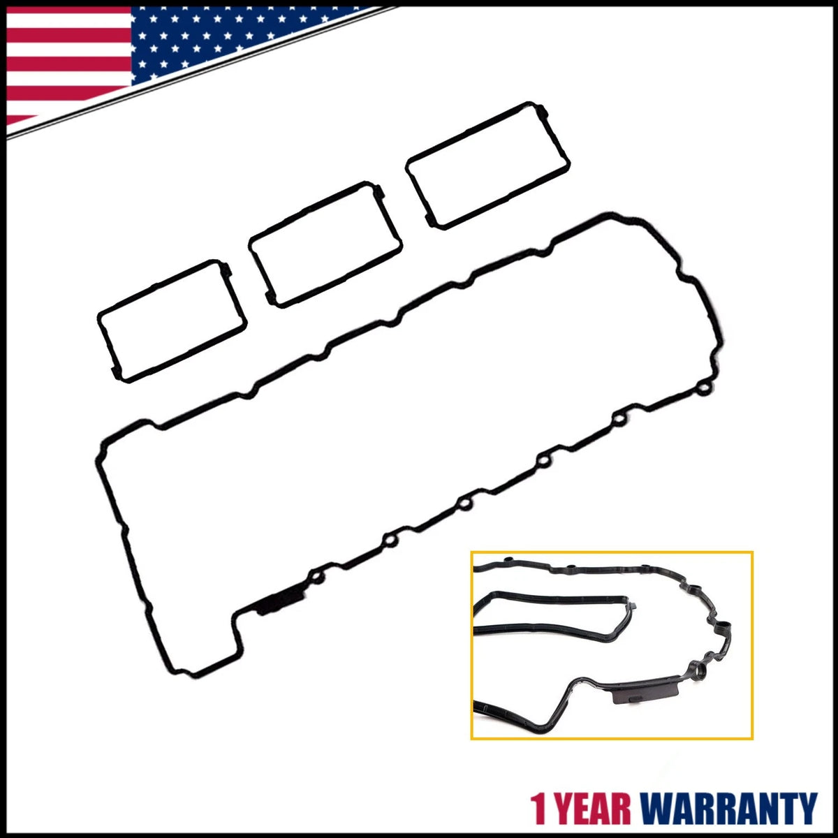 Valve Cover Gasket Set for BMW 335i 435i 535i 640i M135i X5 E70 X6 (2007–2016)