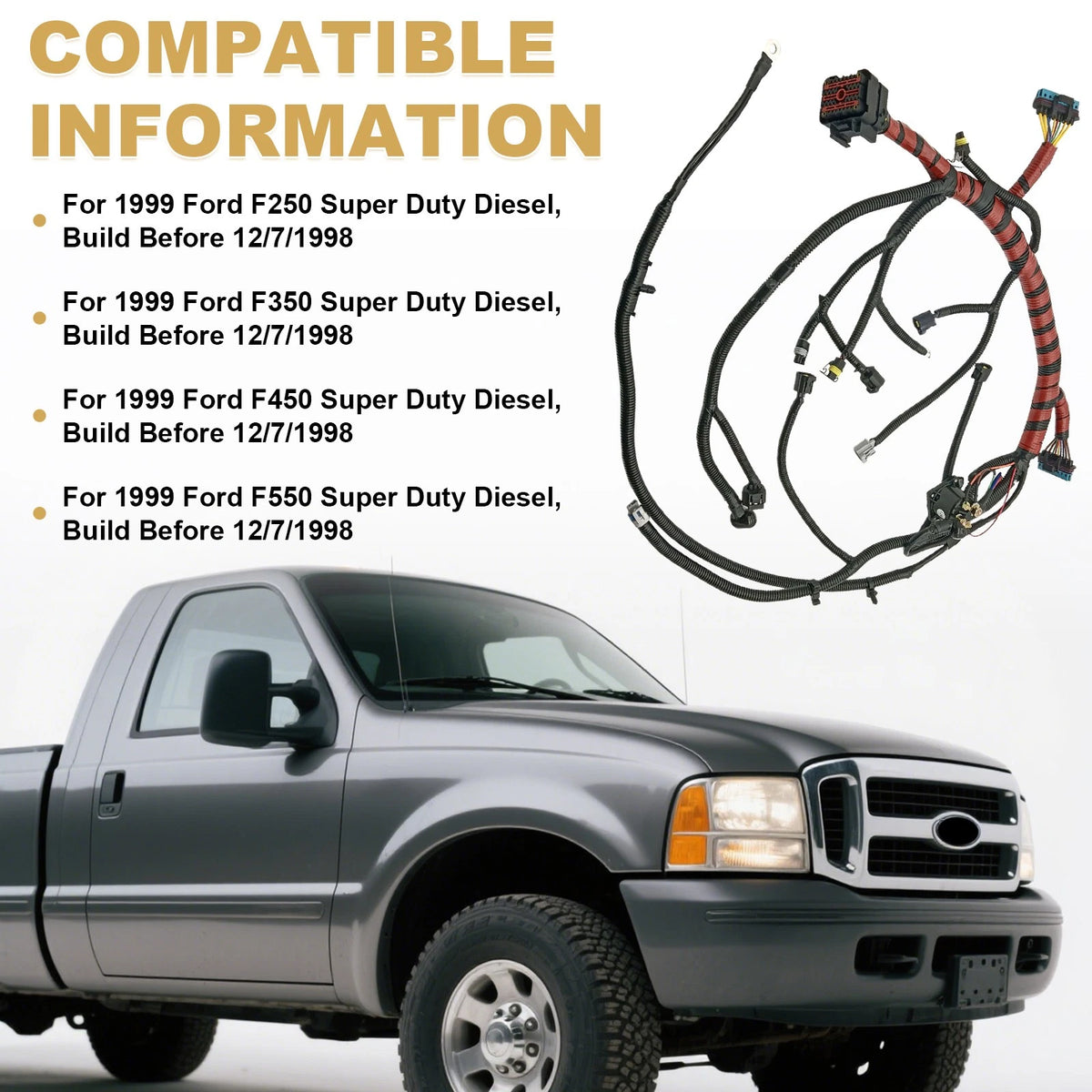 Engine Wiring Harness for Ford Super Duty (1999) F81Z-12B637-BA