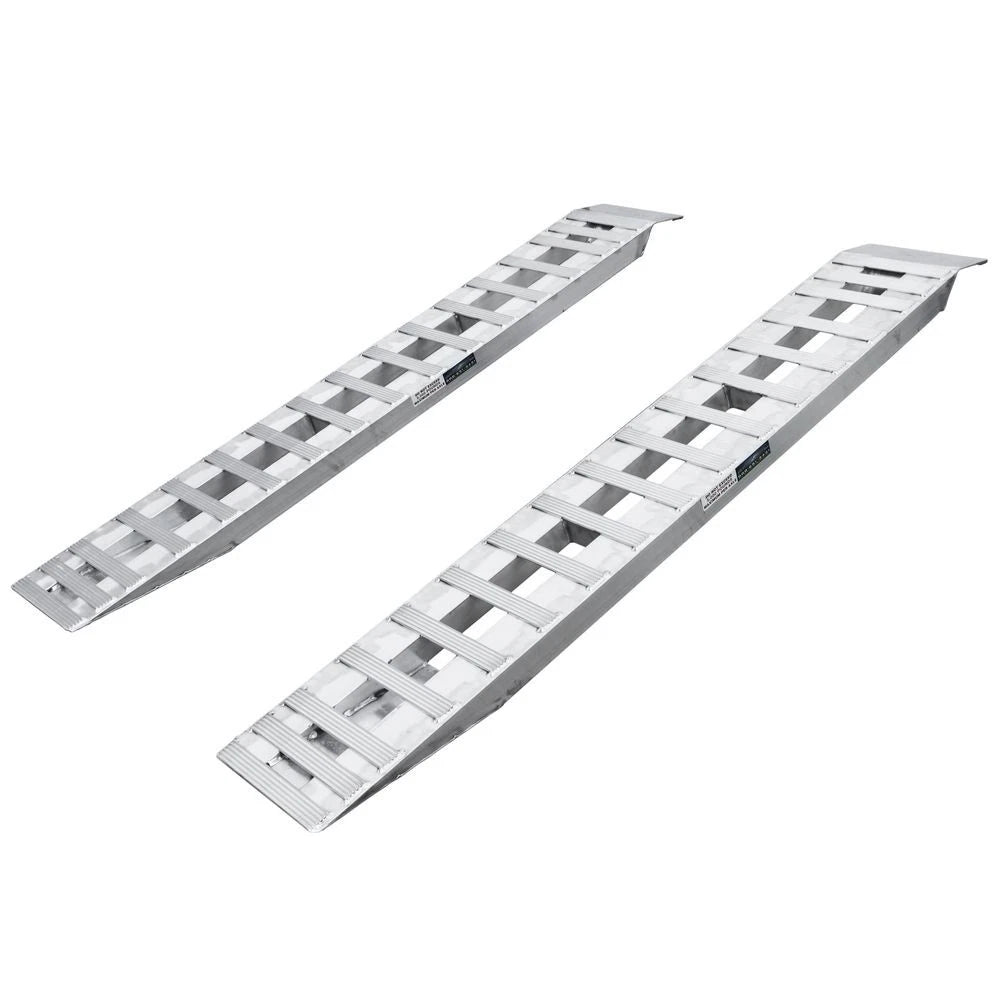 Set of 2 Aluminum Trailer Ramps for Truck Car (5000 lb Capacity)