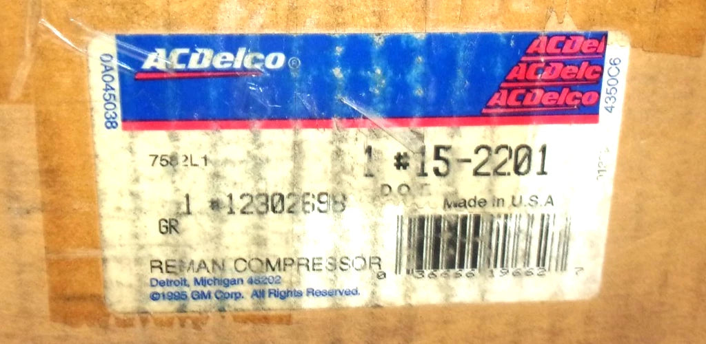 AC Compressor for GM Camaro El Camino Monte Carlo Firebird Trans Am (1982–1984)