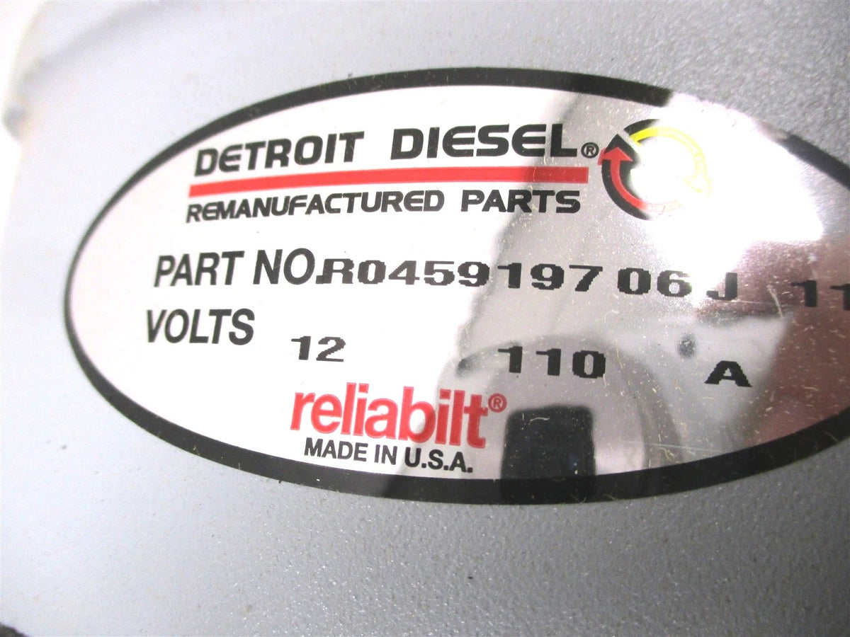 Reman Alternator 12V 110A for Detroit Diesel 34SI (R0459197)