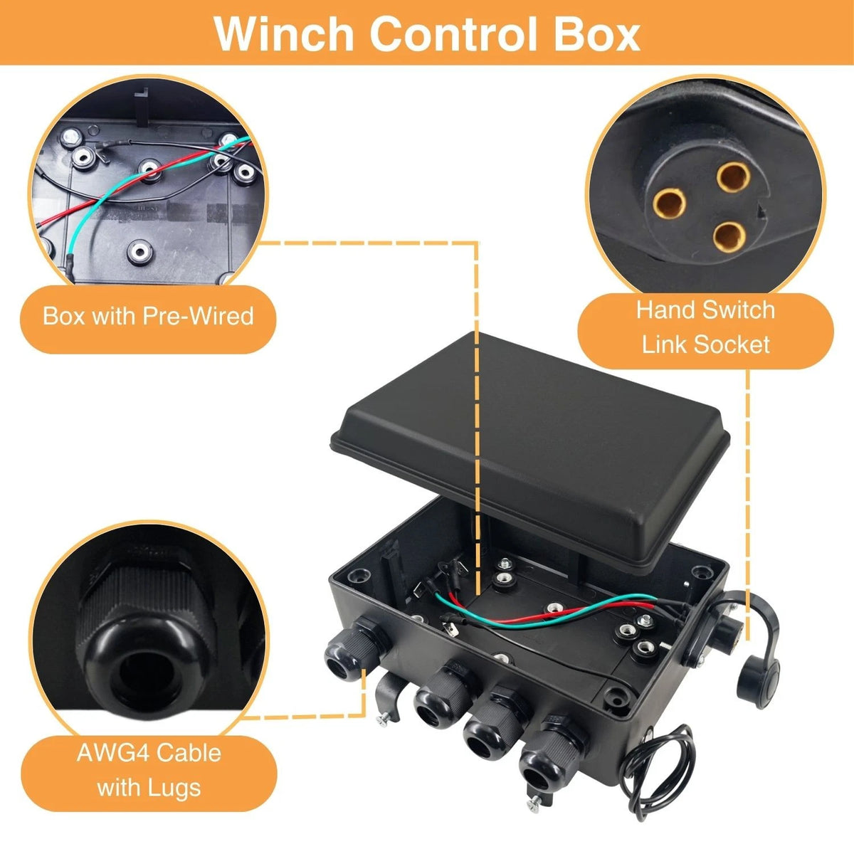 Winch Solenoid Relay Kit for ATV UTV (20000lb) with Wireless Remote