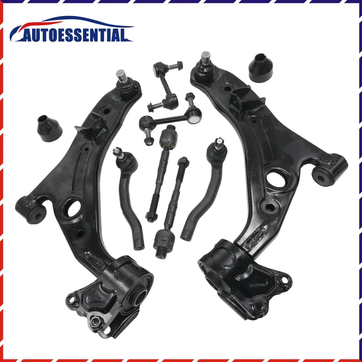 8PC Front Lower Control Arm Ball Joint Sway Bar for Ford Edge MKX (2007–2014)
