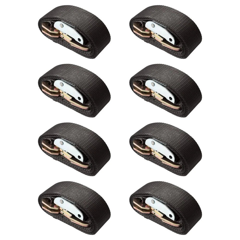 8 Pack 2" x 6' Heavy Duty Cam Buckle Tie Down Straps with Snap Hooks