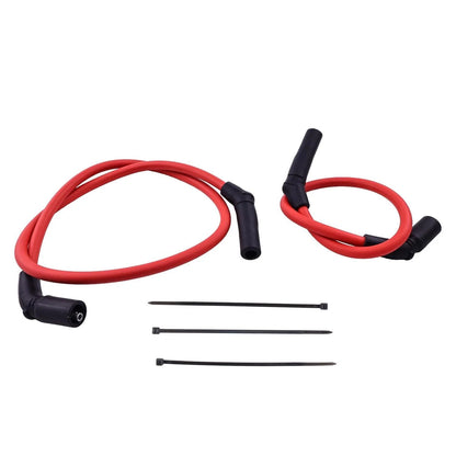 10mm Red Silicone Spark Plug Wires for Harley H-D FLT FLHT FLHR FLTR (2009–2015)