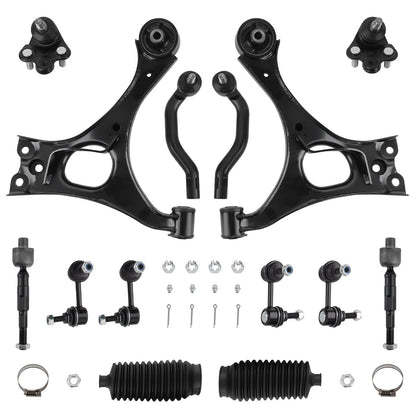 14Pc Front Suspension Lower Control Arms Sway Bar for Honda Civic (2006–2011)