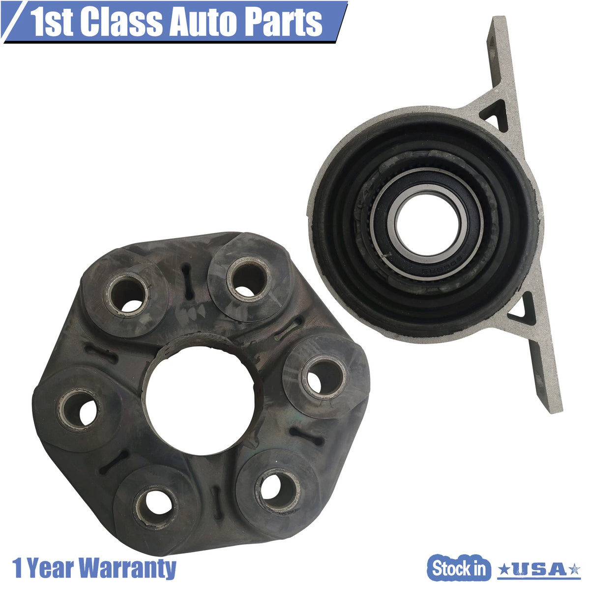 2X Propshaft Flex Disc & Center Support Bearing for BMW E60 (2004–2011)