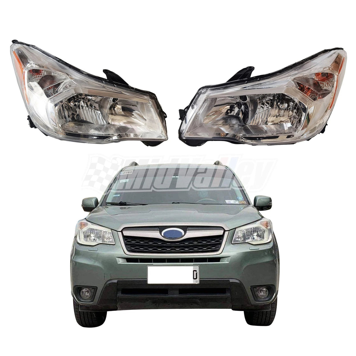 Headlight Set for Subaru Forester (2014–2016) w/ Bulb