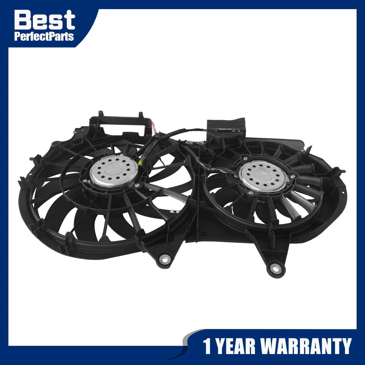 Front Radiator Engine Cooling Fan Assembly for Audi A4 (2002–2009) 8E0959455N