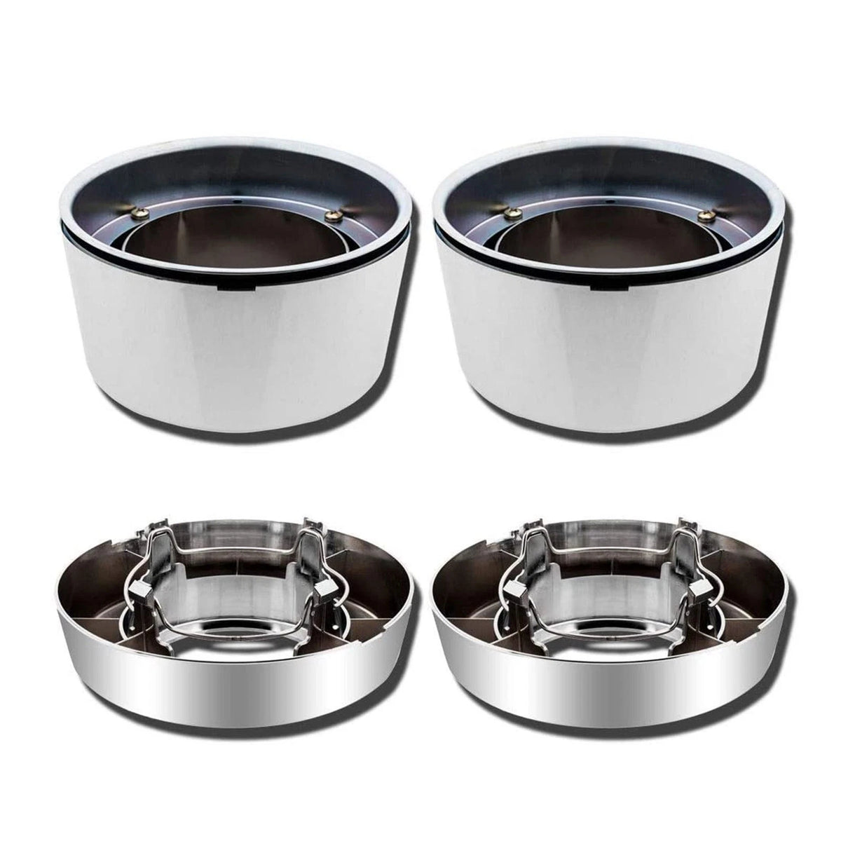 Set of 8 Lug 16" Chrome Wheel Center Hub Caps for Ford F-250 E-150 E-250
