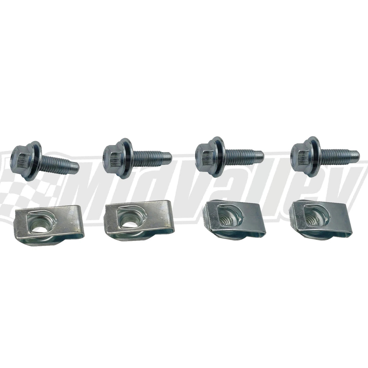 Set of 2 Front Bumper Outer Bracket U-nuts for Ford F250 F350 F450 F550 (1999–2016)