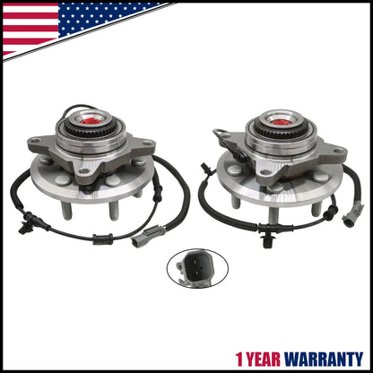 Front Wheel Bearing and Hub Assembly Pair for Ford F-150 (2018–2020) 4WD w/ABS 6LUG