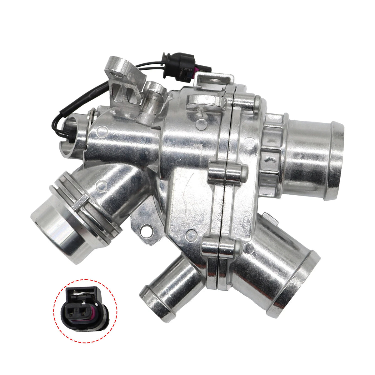 Aluminum Thermostat Housing Assy for Jaguar XF XJ F-Type F-Pace (2010–2020)
