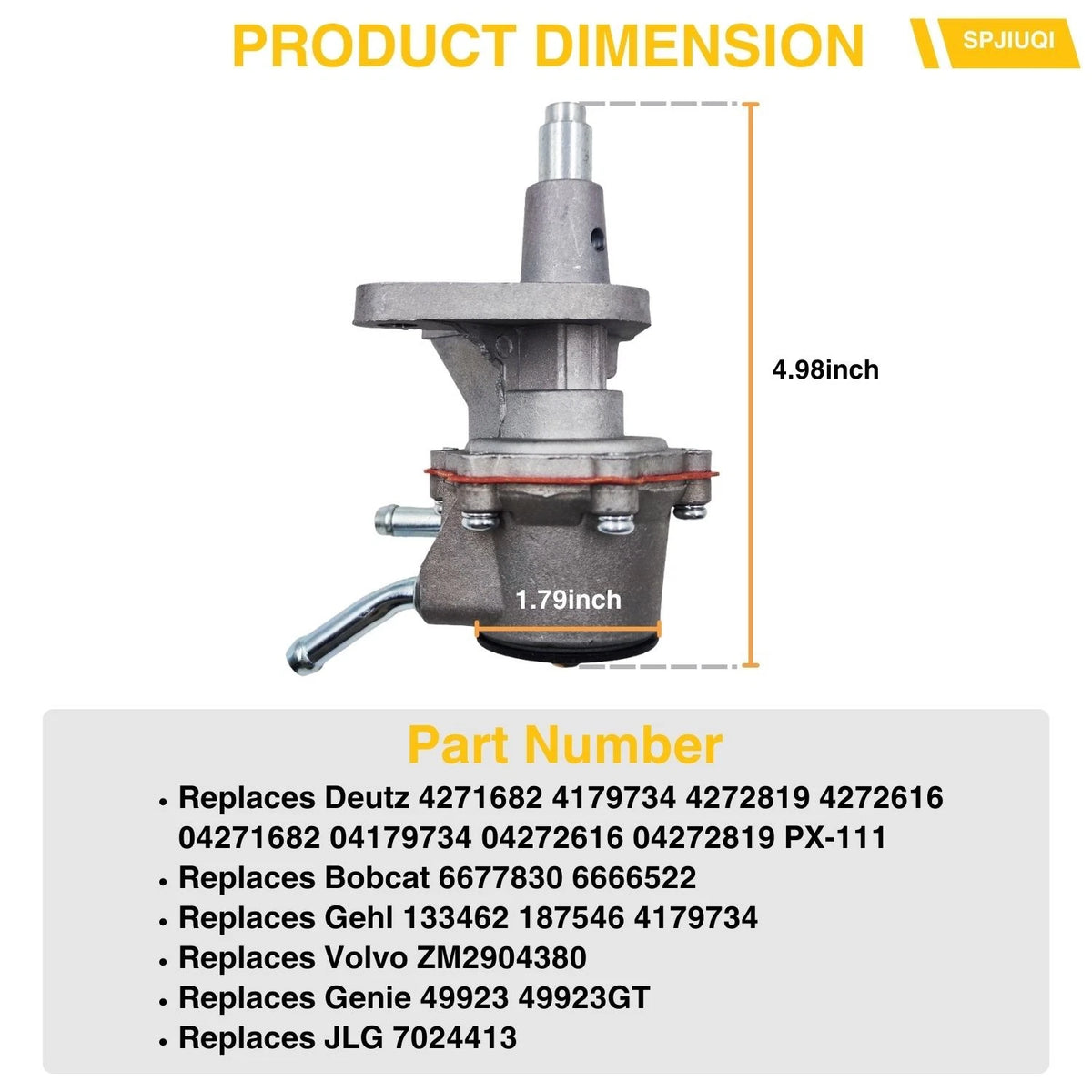 Fuel Pump ZM2904380 for Volvo Loader L20B L30B L32 L35 ZL30 ZL402C