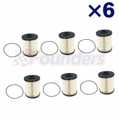 6X Fuel Filters F55360 for Dodge Ram 2500 3500 (2000–2010) 5.9L Turbo Diesel