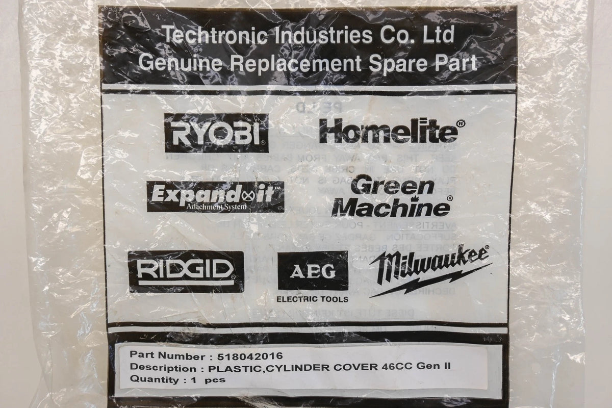 Plastic Cylinder Cover for Techtronic Industries 518 04 20-16 (NOS)
