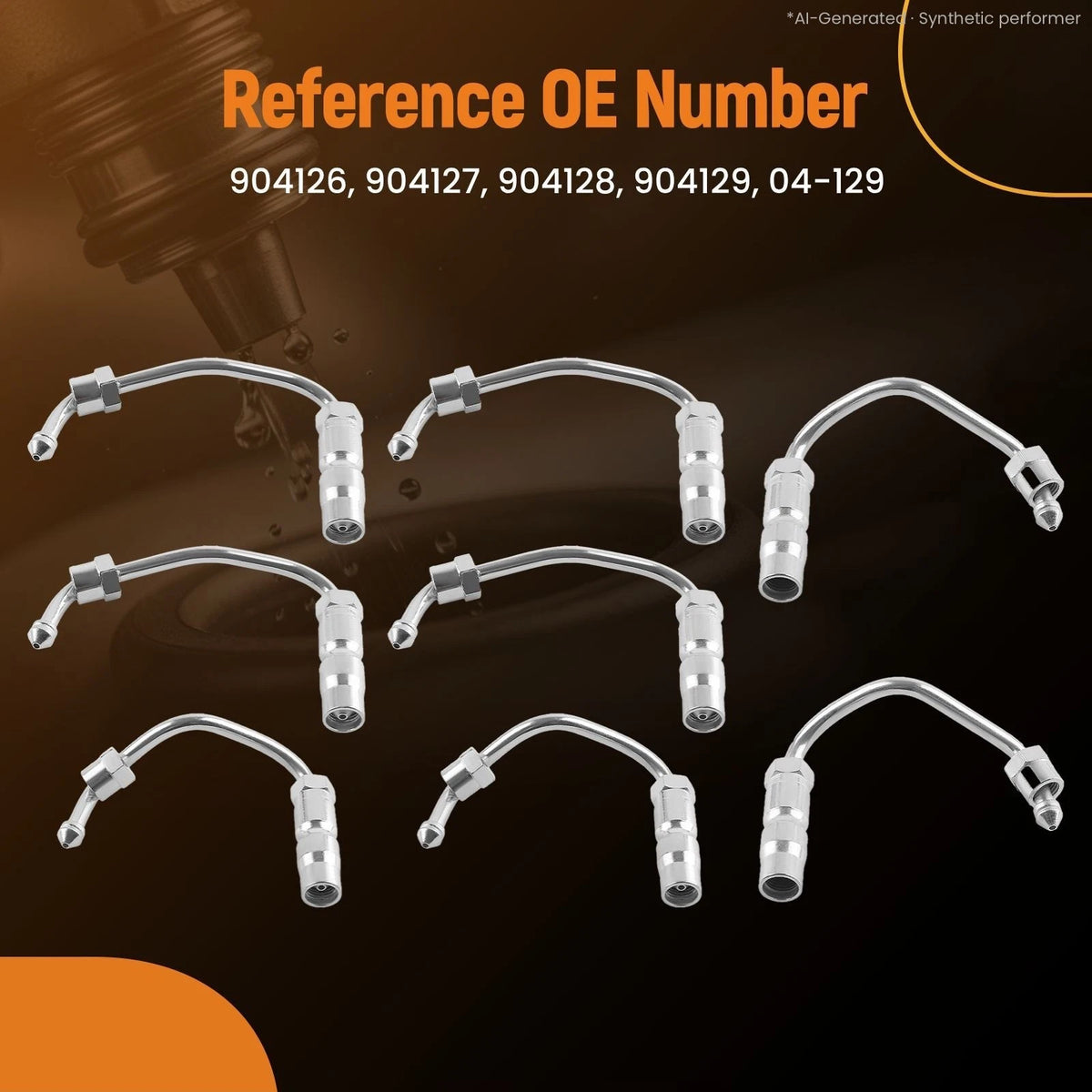 Set of 8 Fuel Injector Lines for Chevrolet GMC 6.6L Duramax LB7 (2001–2004)