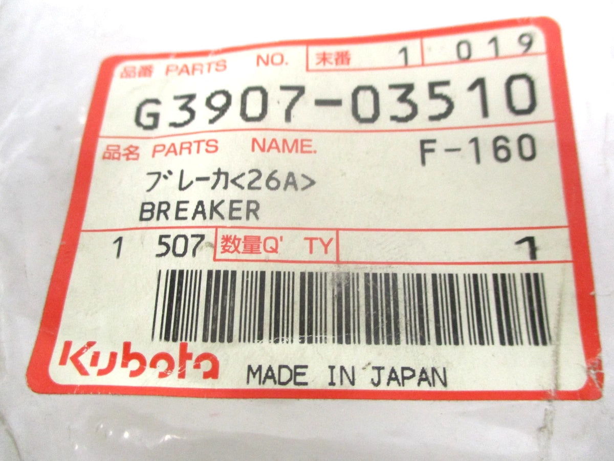 Genuine OEM Load Circuit Breaker 26A for Kubota (G3907-03510)
