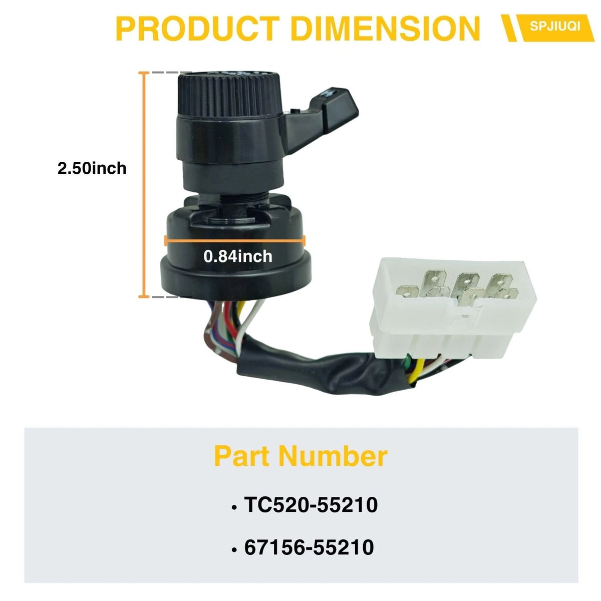 2Pcs Rotary Combination Light Switch for Kubota B1550 B1750 L4400 (67156-55210)