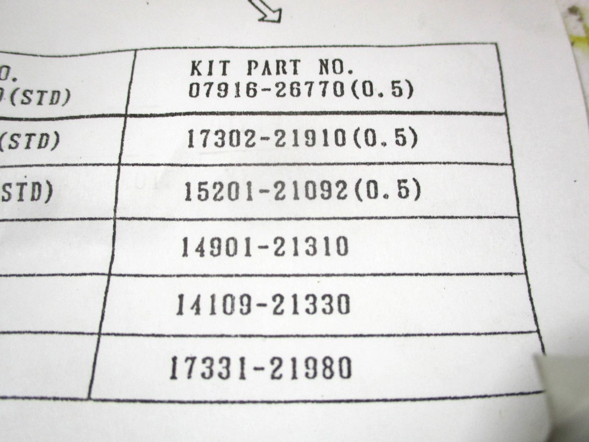 Piston and Ring Kit (+0.5) for Kubota V1702-DI (07916-26770)