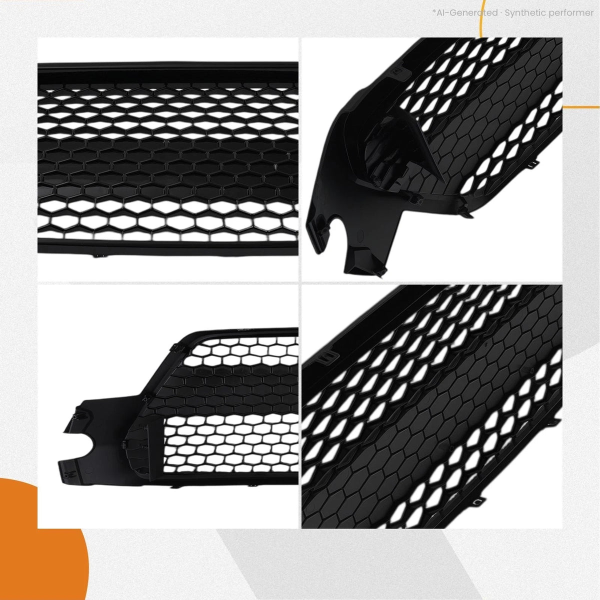 Front Lower Bumper Grille for Toyota Corolla (2020–2022) Black Plastic