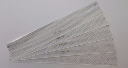 Set of 4 3M 67638 983-10 White 2" x 12" Reflective Tape Strips