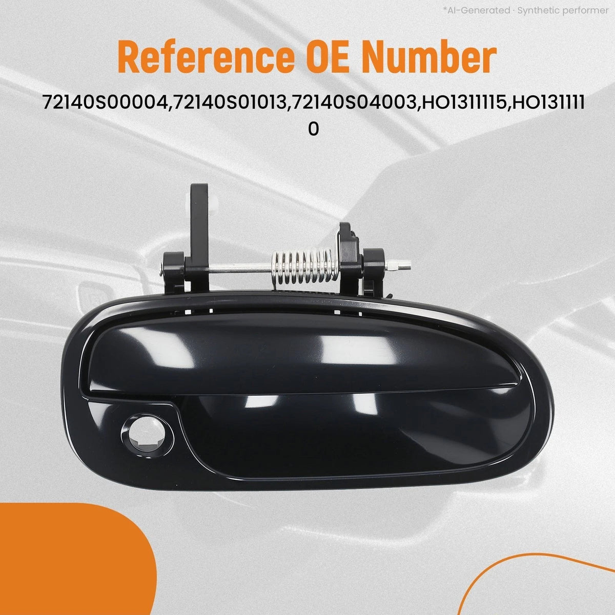 Black Outer Door Handle for Honda Civic (1996–2000) Right Front 72140-S04003