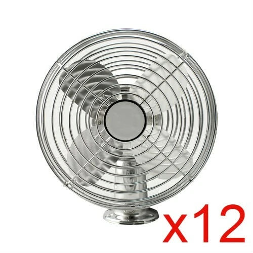 12X 6" Metal Dash Fan for Various Vehicles (PF12M)