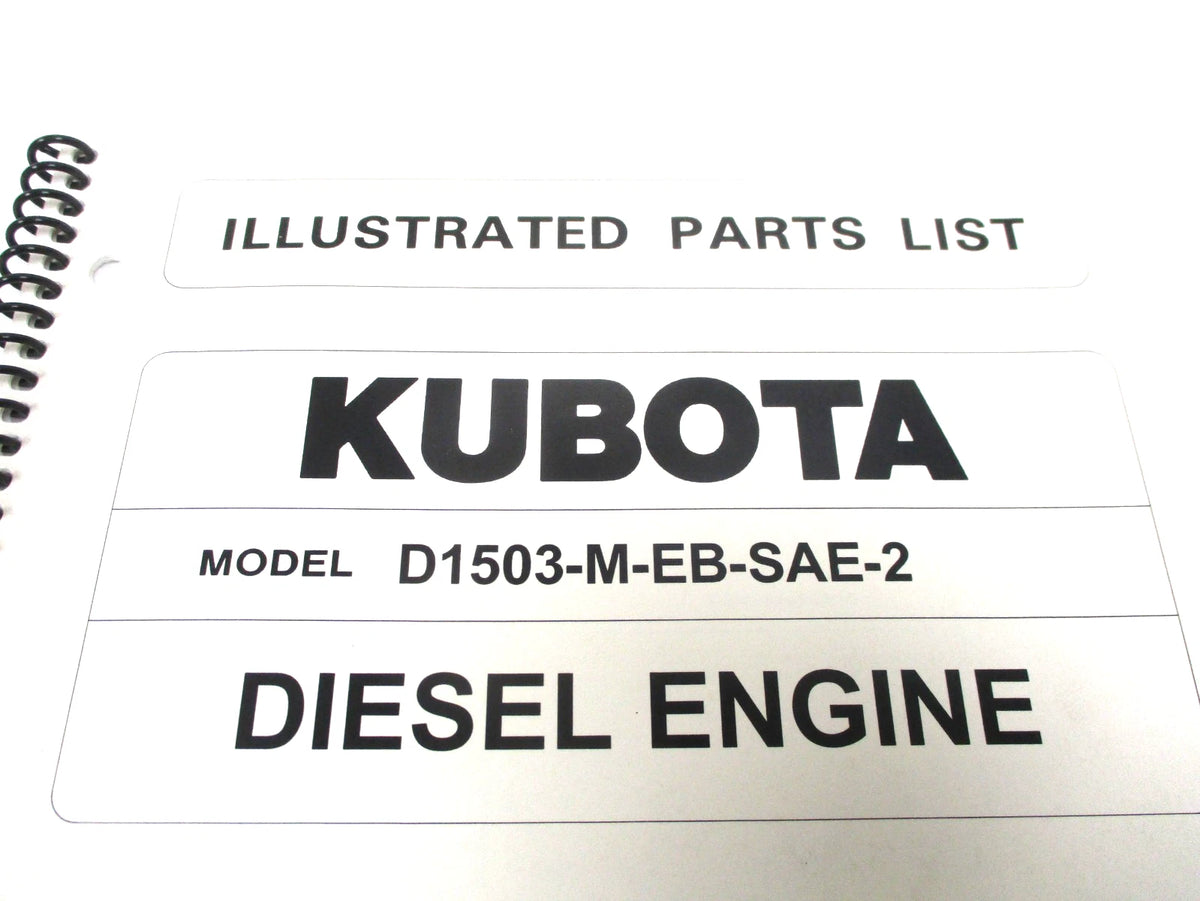 Illustrated Parts List for Kubota D1503-M-EB-SAE-2 Diesel Engine (97898-56930)