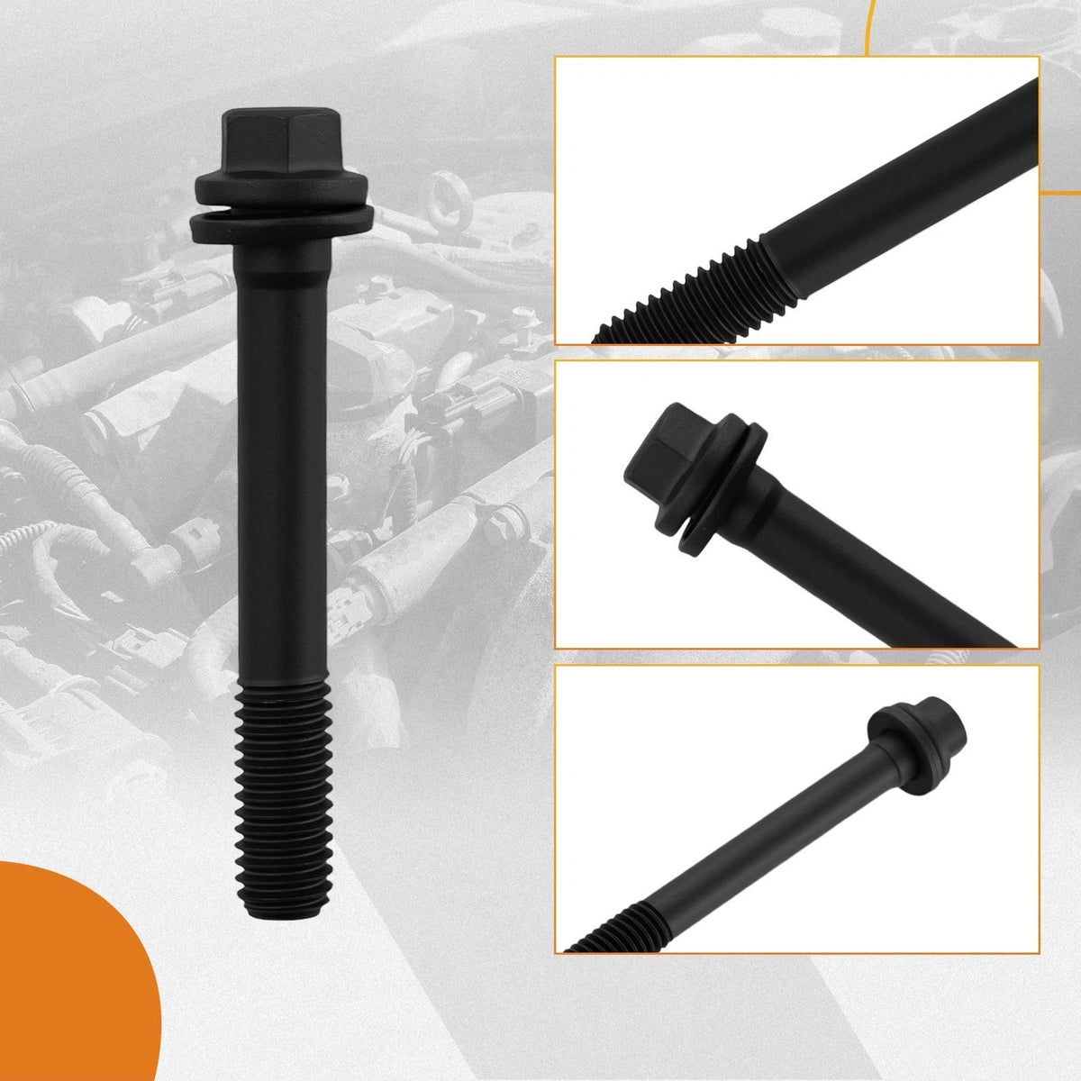 34pcs Cylinder Head Bolt Set for Chevy SBC 350 283 302 305 307 327 383 400