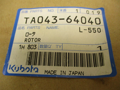 Alternator Rotor for Kubota (TA043-64040, Denso 021200-5141, 12V 55A)