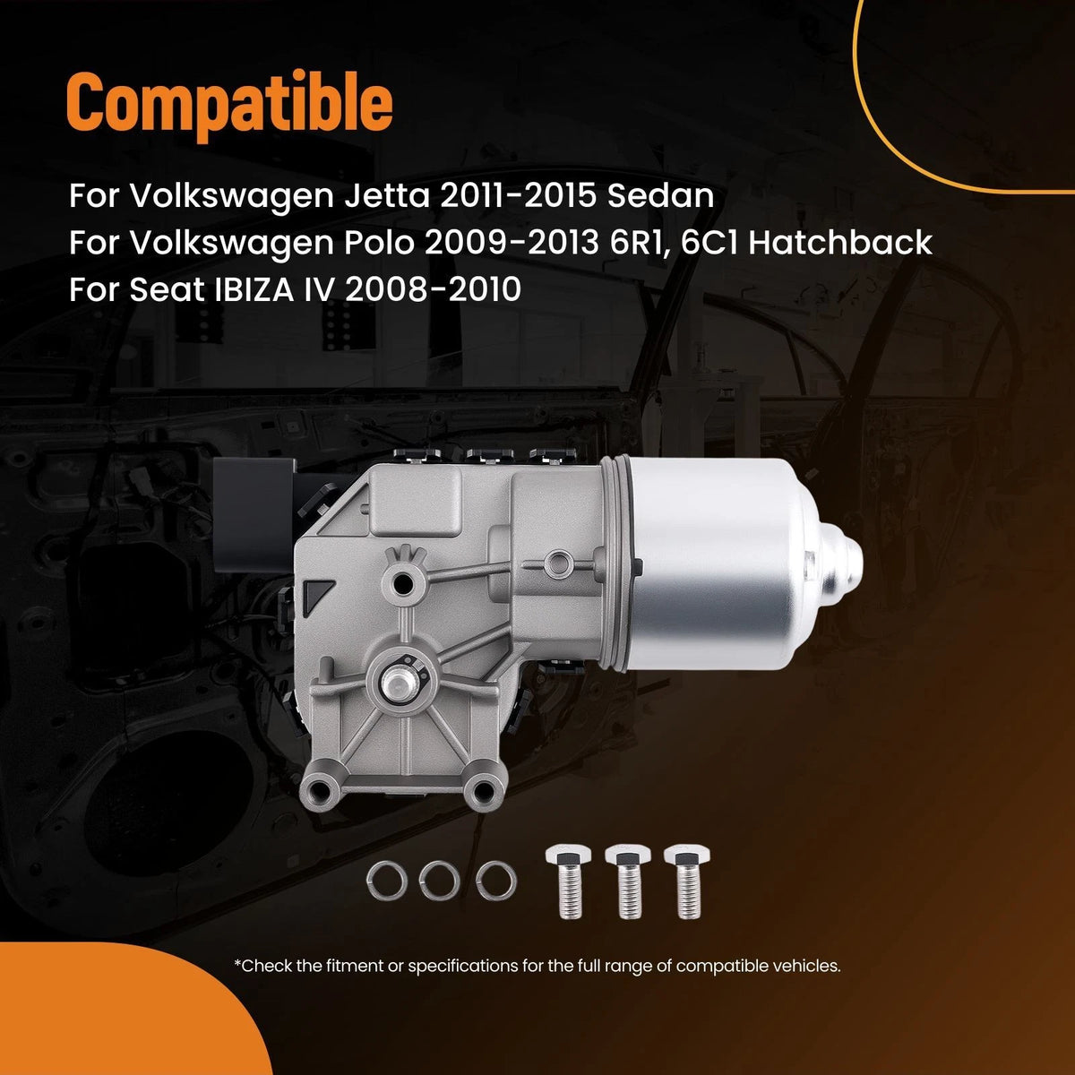 6R1955119A Front Wiper Motor for Volkswagen Jetta (2011–2015)