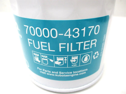 Fuel Filter for Kubota (70000-43170, BF7528, FF5282, P3726)