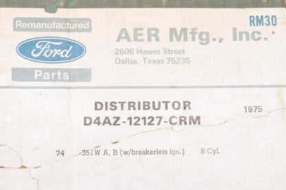 Remanufactured Distributor for Ford (D4AZ-12127-CRM)
