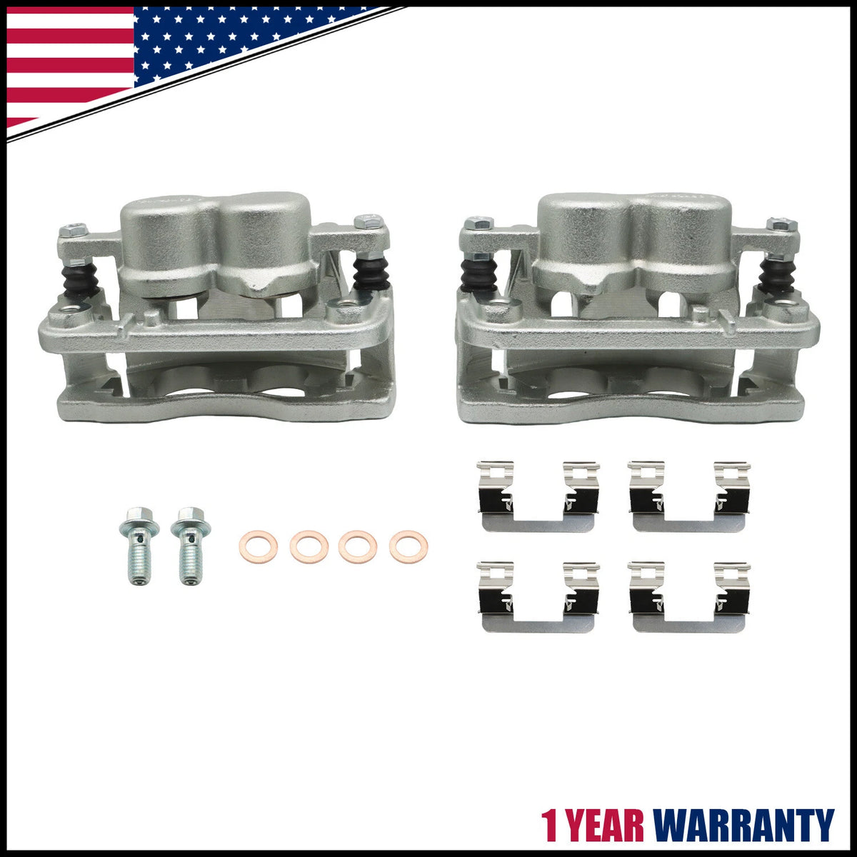 Front Brake Calipers w/Brackets for Chevy GMC Silverado Sierra 1500 Cadillac XTS