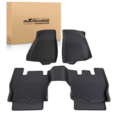 3Pcs TPE Floor Mats for Jeep Wrangler JL 4-Door (2018–2024) All Weather