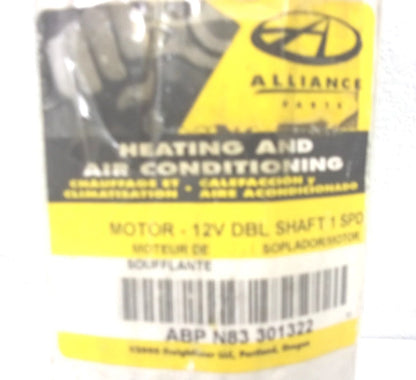 Dual Shaft Blower Motor for Alliance (12V, CW) RD-5-10068-0P