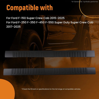 Set of 2 6" Side Step Running Boards for Ford F-150 Super Crew Cab (2015–2025)