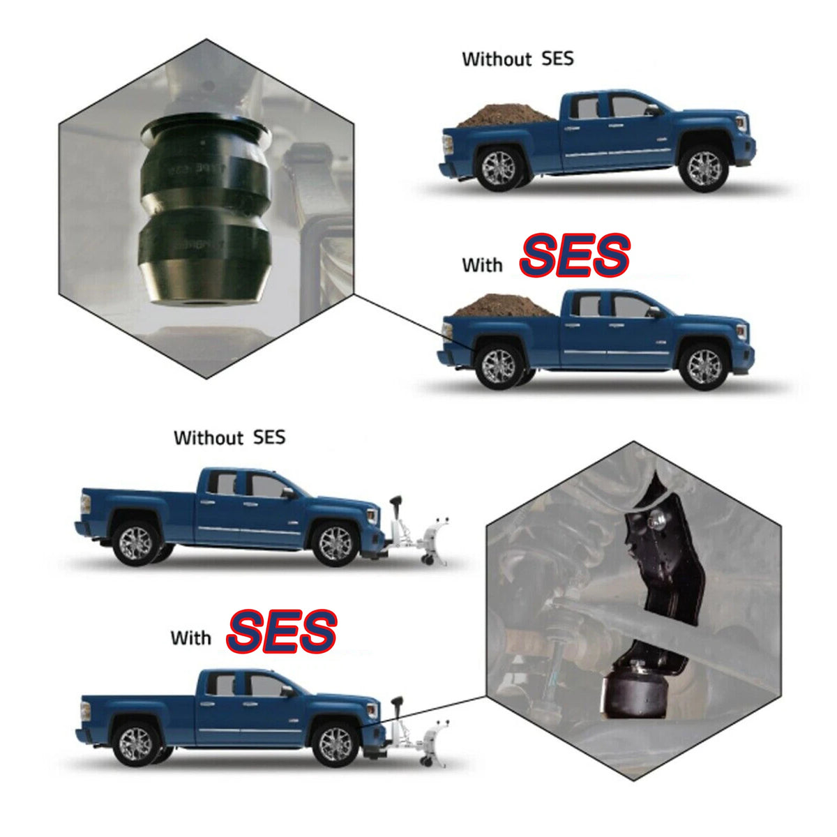 Front Suspension Helper Spring Kit for Silverado Sierra 1500 (1999–2022)